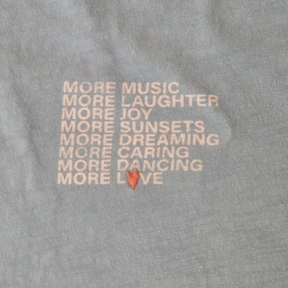 Old Navy Short Sleeve Womens S Blue Graphic T-Shirt More Love Laughter Joy etc. - Picture 3 of 9